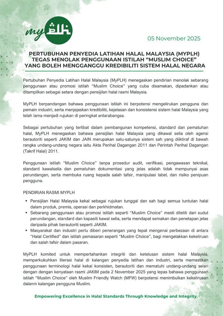 Pusat - PERTUBUHAN PENYEDIA LATIHAN HALAL MALAYSIA (MYPLH) TEGAS ...