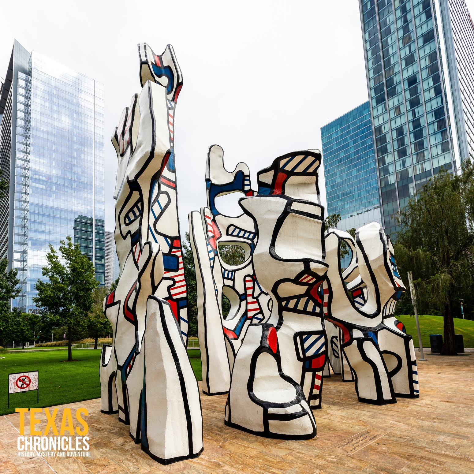 Monument Au Fantome in Houston, Texas The large red-white-blue 