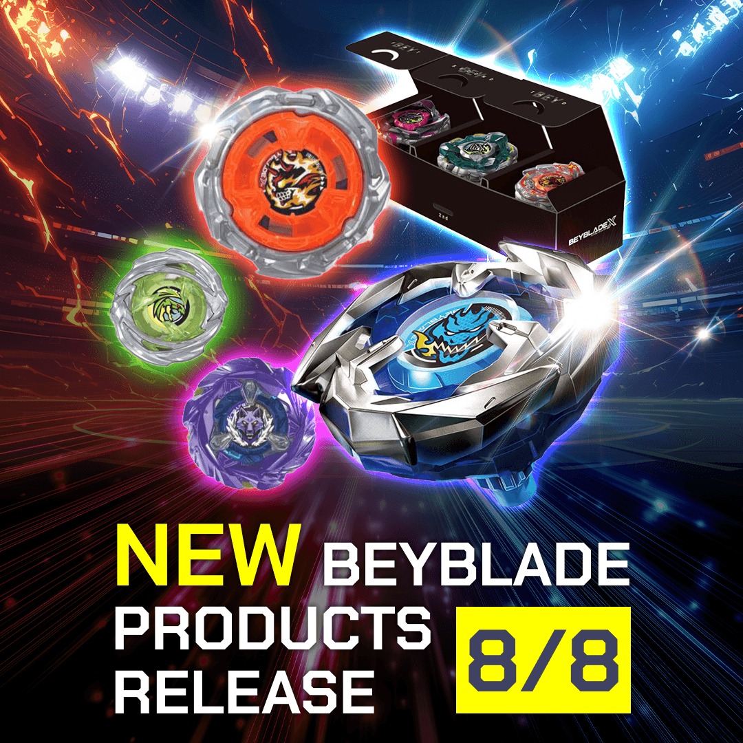 🚨 BEYBLADE X NEW RELEASES - AUGUST 8TH! 🚨 Get ready for three