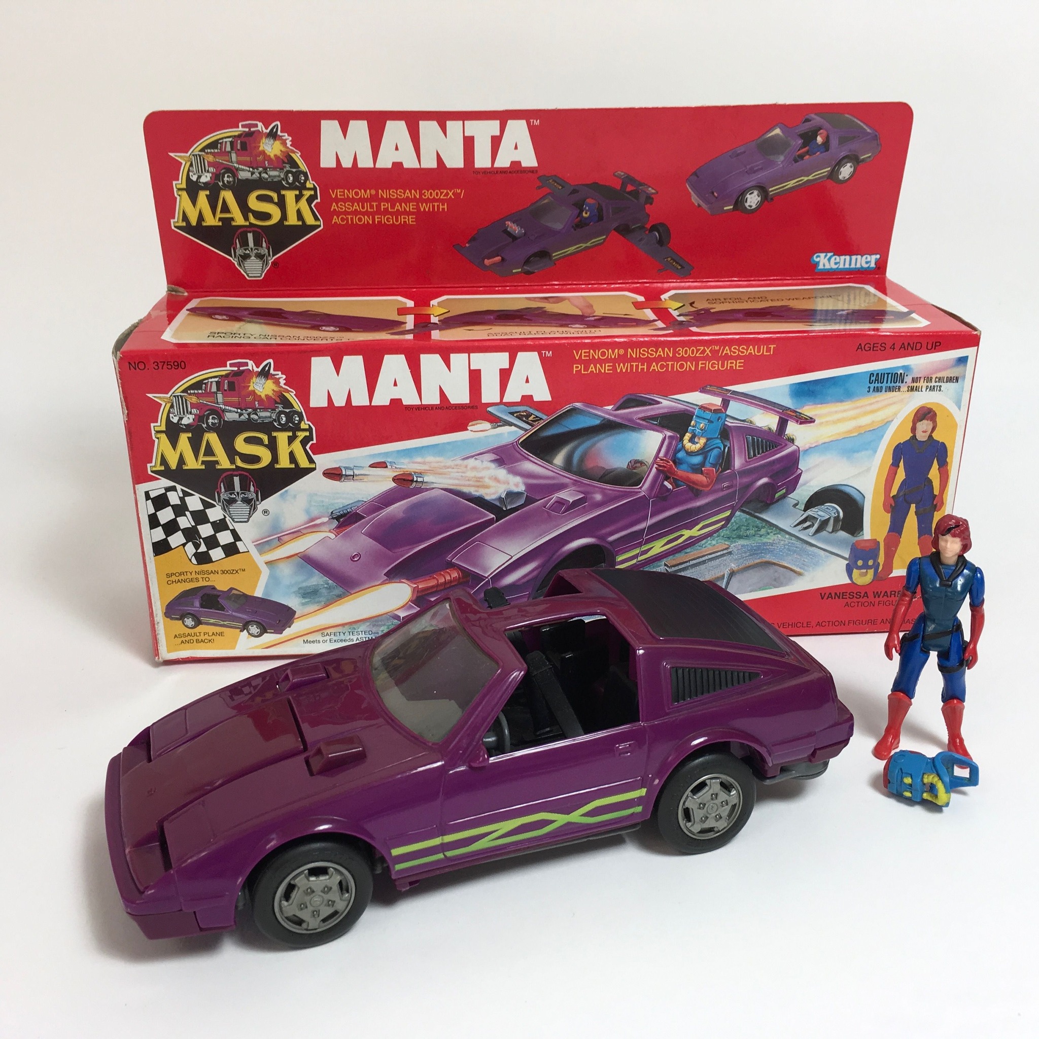 1987 Kenner M.A.S.K. Manta: Venom Nissan 300ZX Assault Plane with
