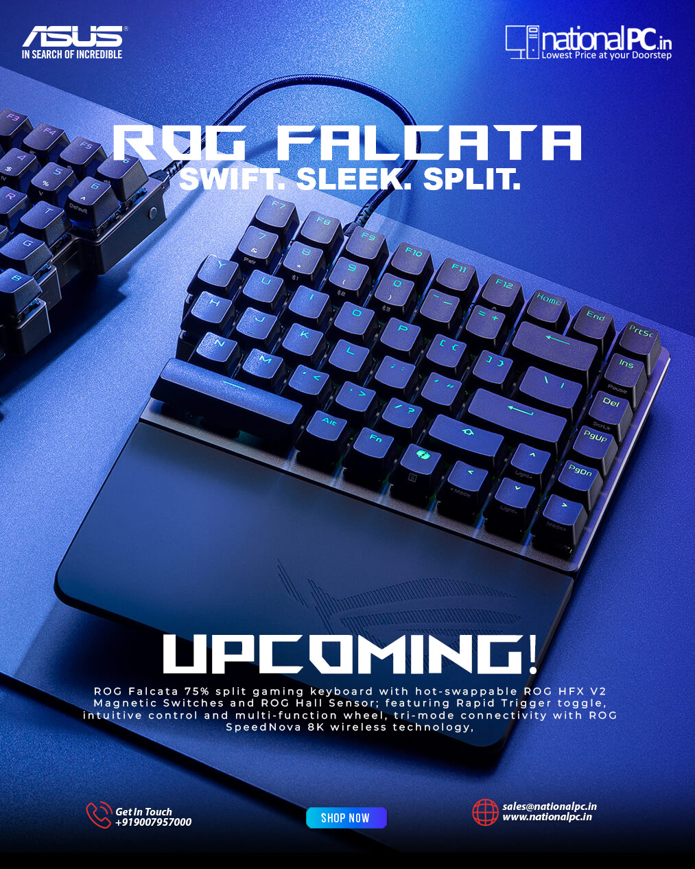 Nationalpc - Arriving Soon! A SUS ROG Falcat a – Split Magnetic Gaming ...