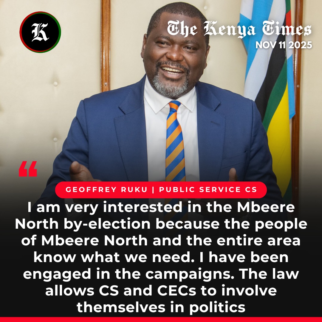 The Kenya Times - Public Service CS Geoffrey Ruku says his... | Facebook