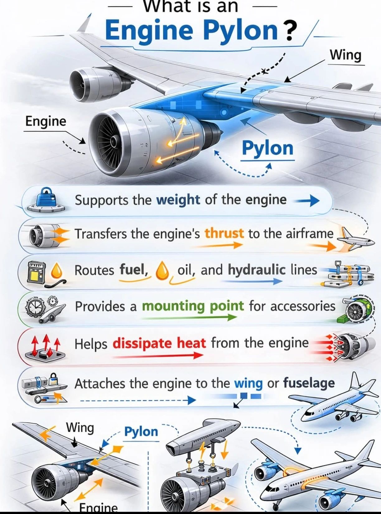 What is an engine pylon? Engine... - Aviation-knowledge | Facebook