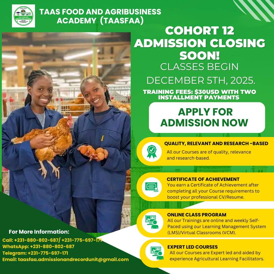 TAAS Food And Agribusiness Academy (TAASFAA) Community | Facebook