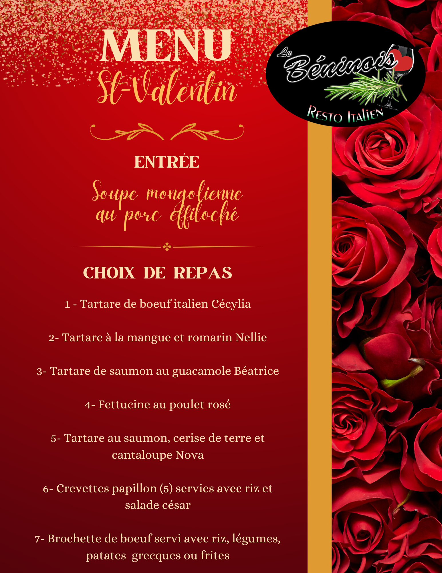 Restaurant - ️ Cette St-Valentin, laissez vos papilles tomber ...
