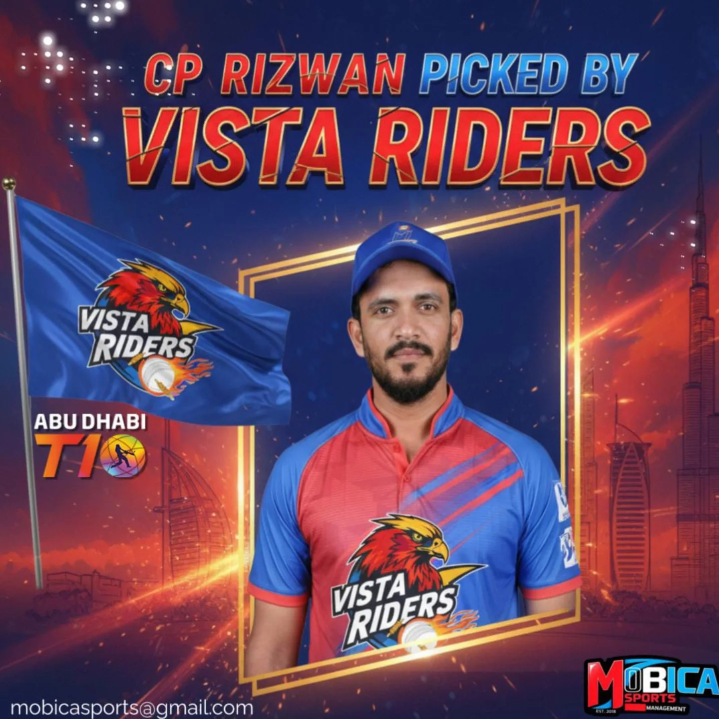 Mobica - HUGE congratulations to CP Rizwan on being picked by Vista ...