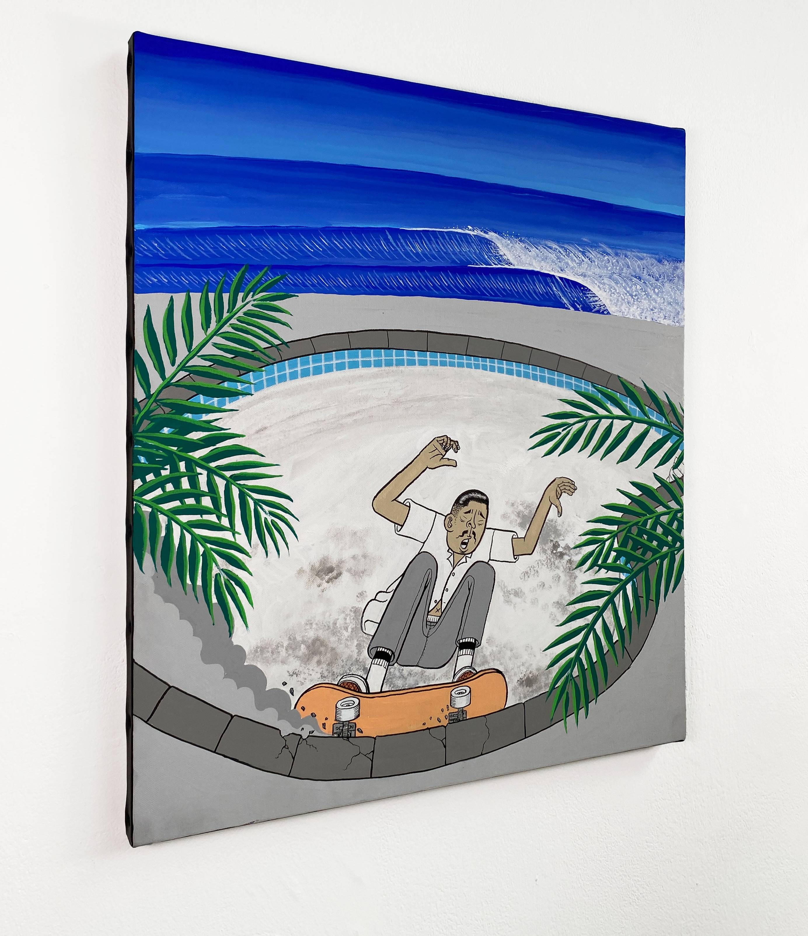 Esow's Japanese-inspired skate art at StolenSpace until October 4th