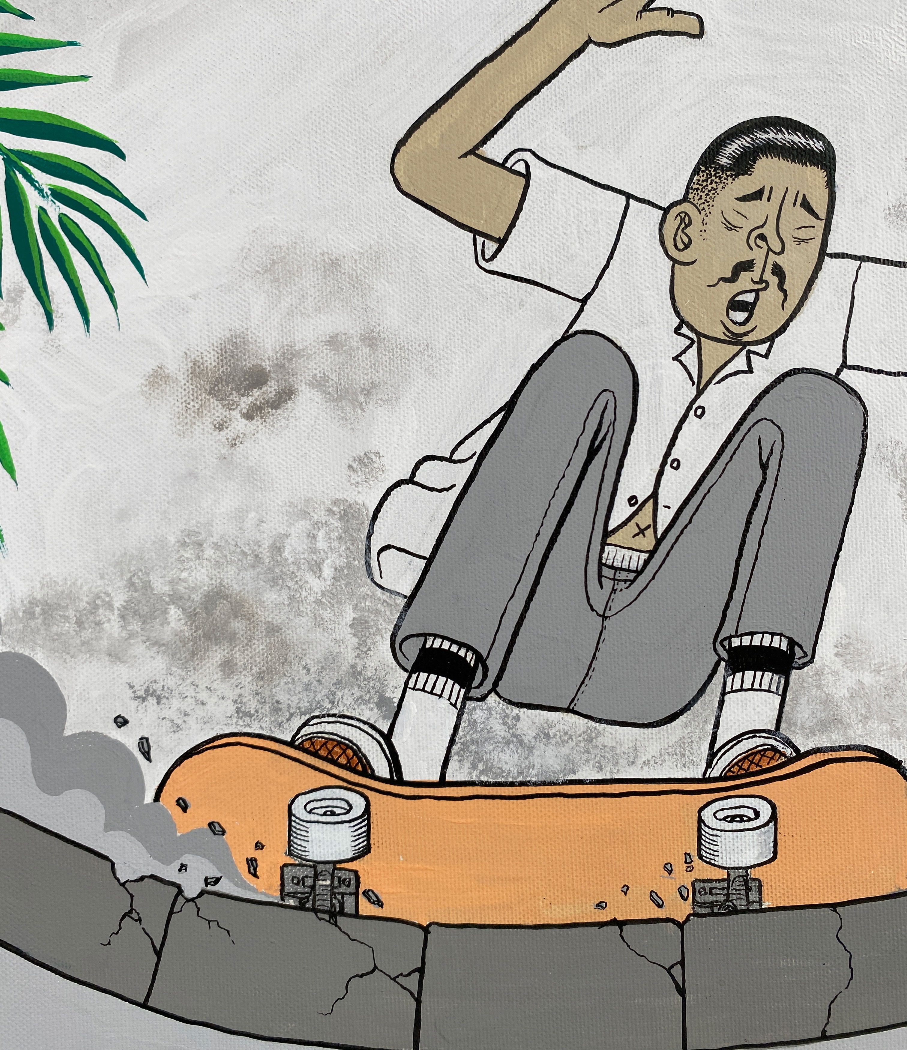 Esow's Japanese-inspired skate art at StolenSpace until October 4th
