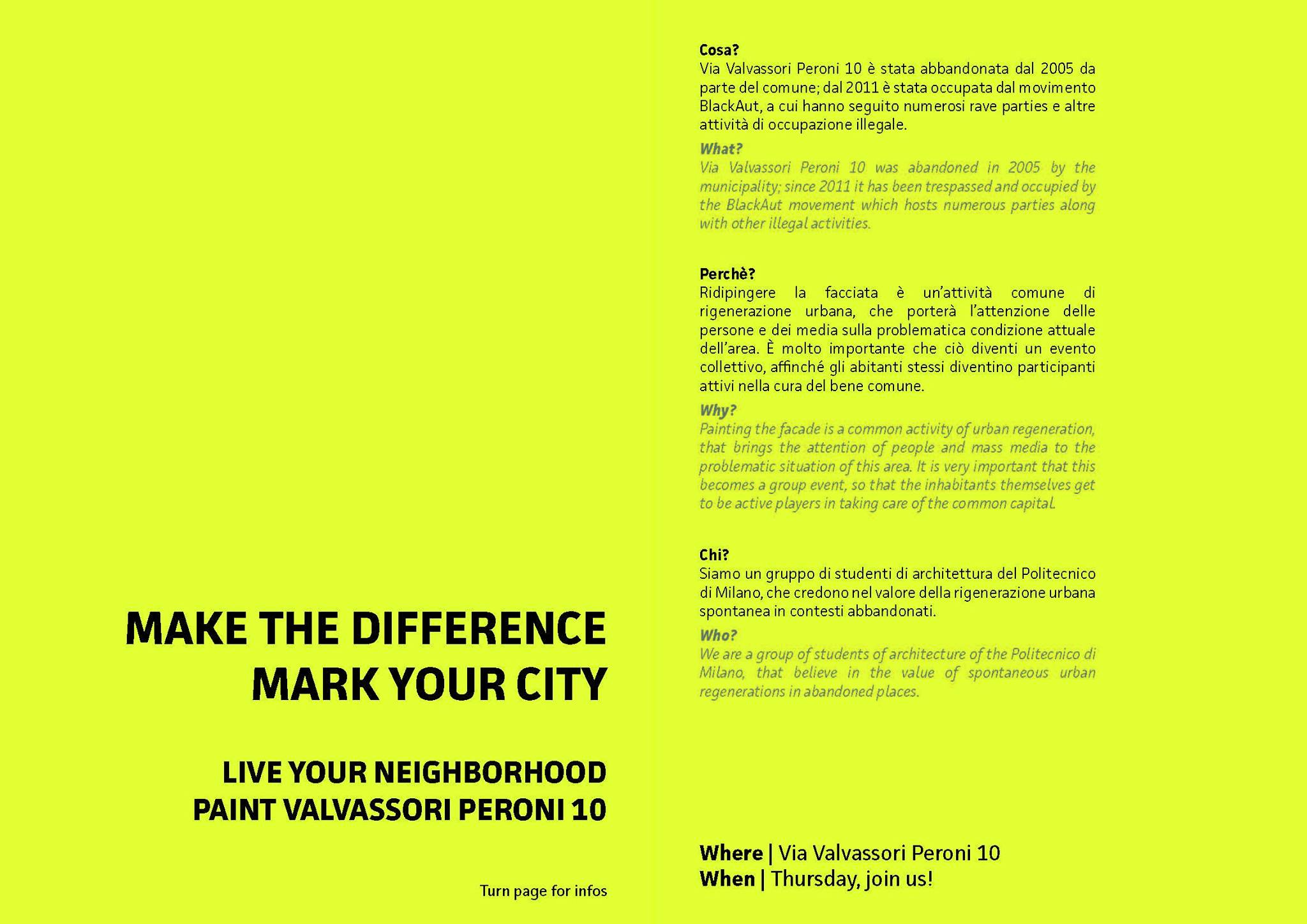 Make the Difference. Mark Your City.