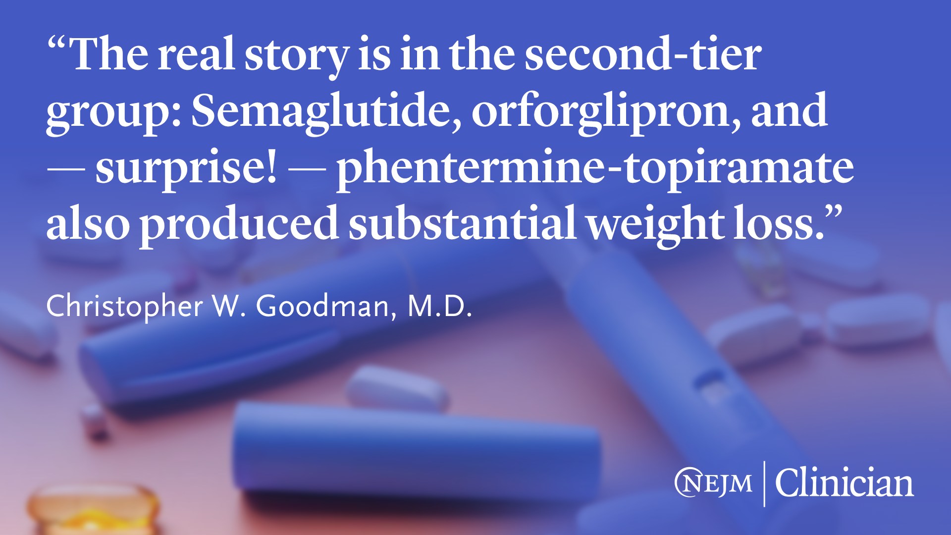 How do obesity drugs compare? In a network meta-analysis, tirzepatide led FDA-approved drugs for weight loss, but several oral medications also performed well. Christopher W. Goodman, MD, shares the key results: https://jwat.ch/44RZBqr