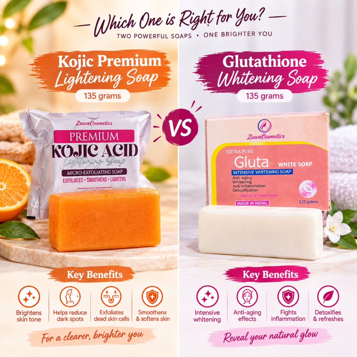 does glutathione and kojie soap really help to lighten skin Kojic vs Gluta soap 🧼 Skincare Routine Proof: Real