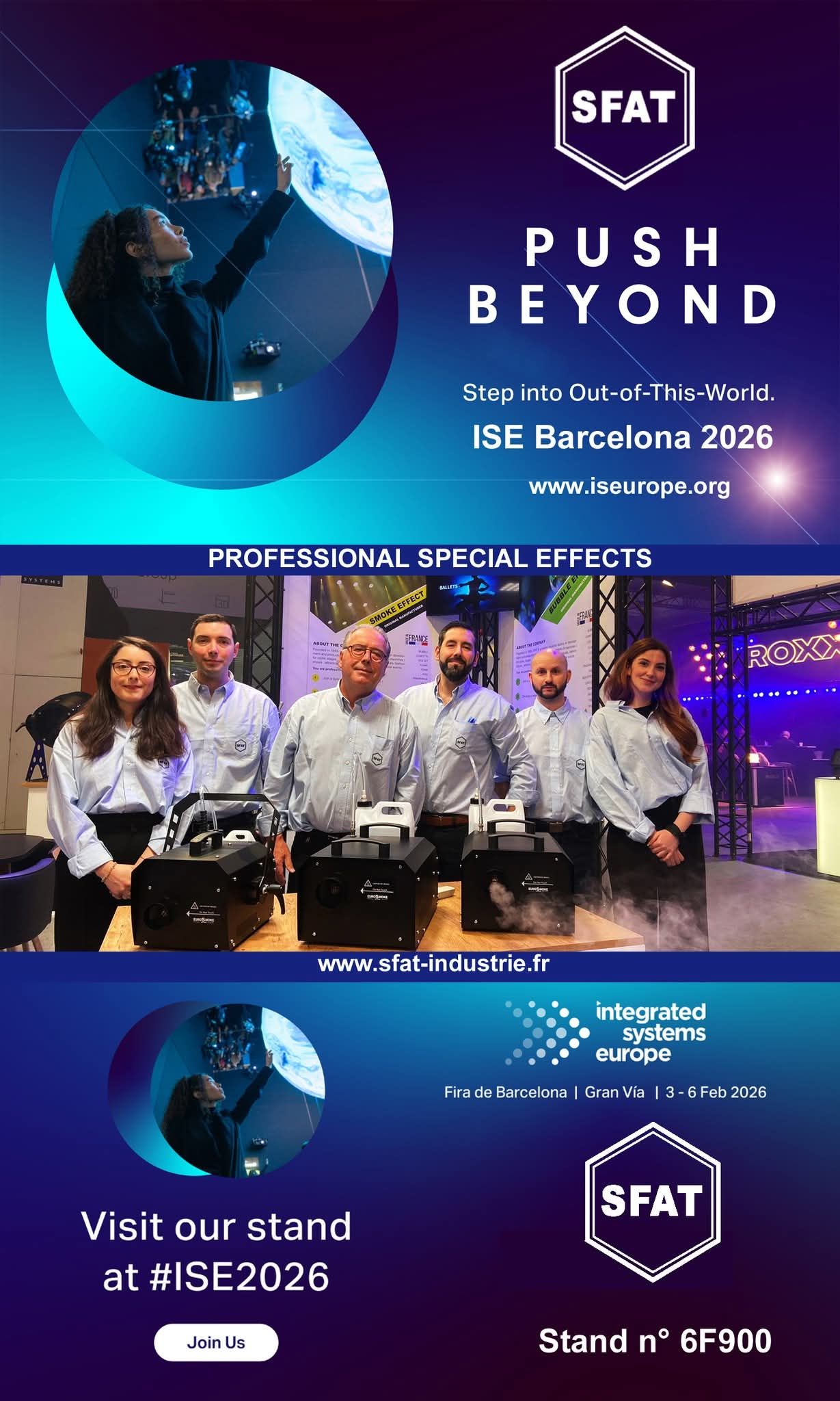 SFAT - PUSH BEYOND BY VISITING US AT ISE 2026 / FIRA... | Facebook