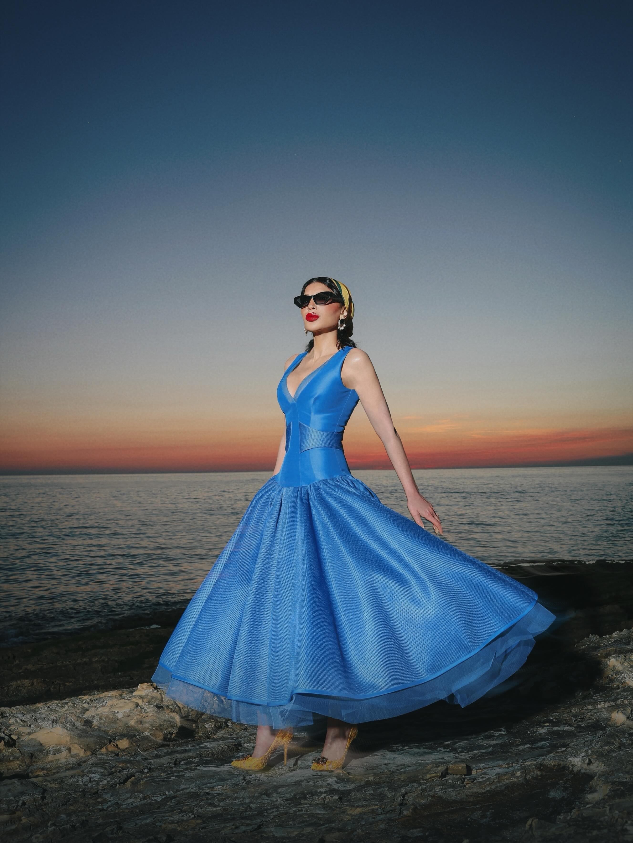 bridesmaid dresses virginia beach Mixed Boho Summer Beige Infinity Dresses Color:Indigo Ombre Luna Ruffle Mini Dress