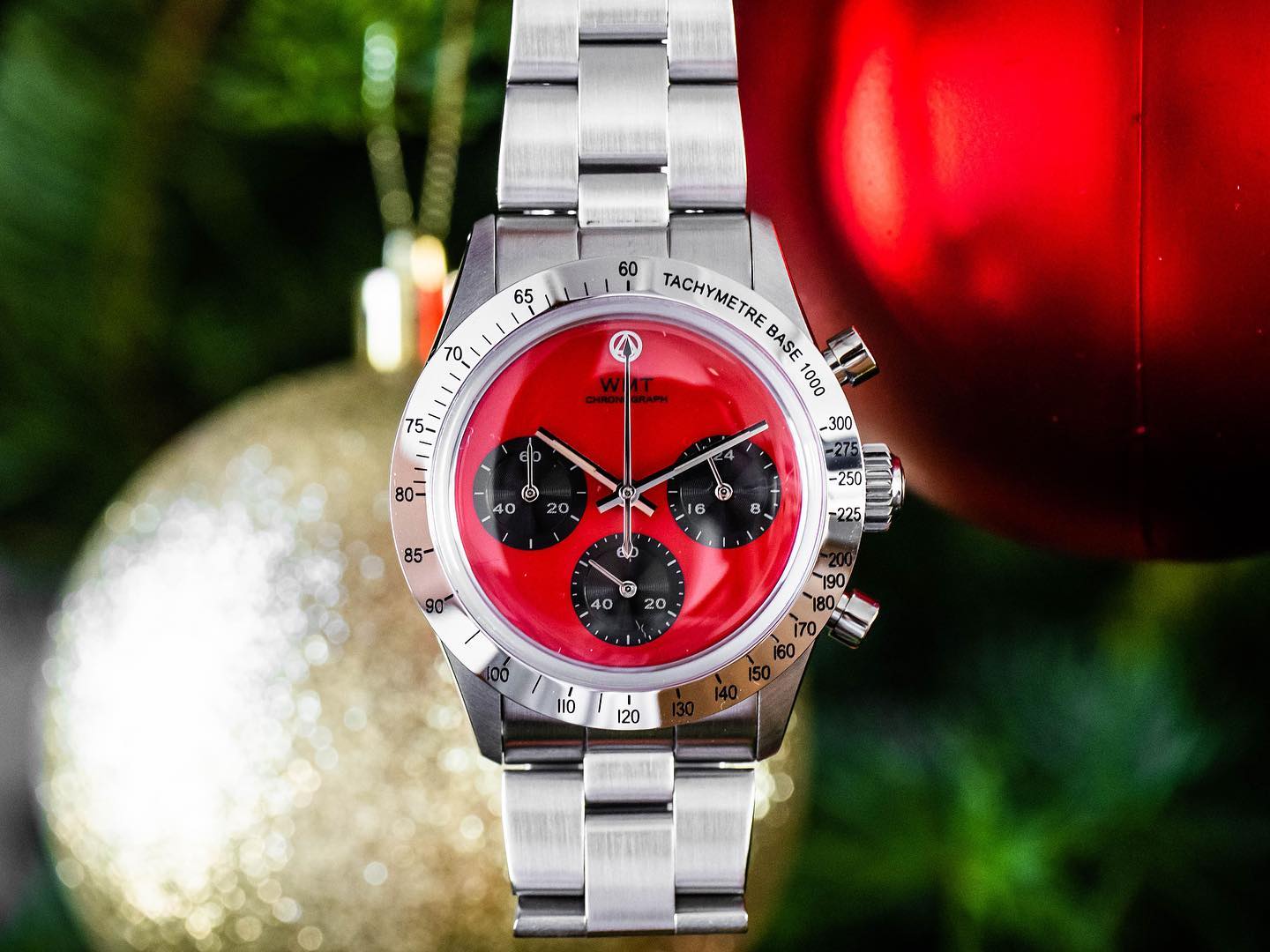 GP1-Red Dial Christmas Edition It comes with Seiko VK63 Quartz