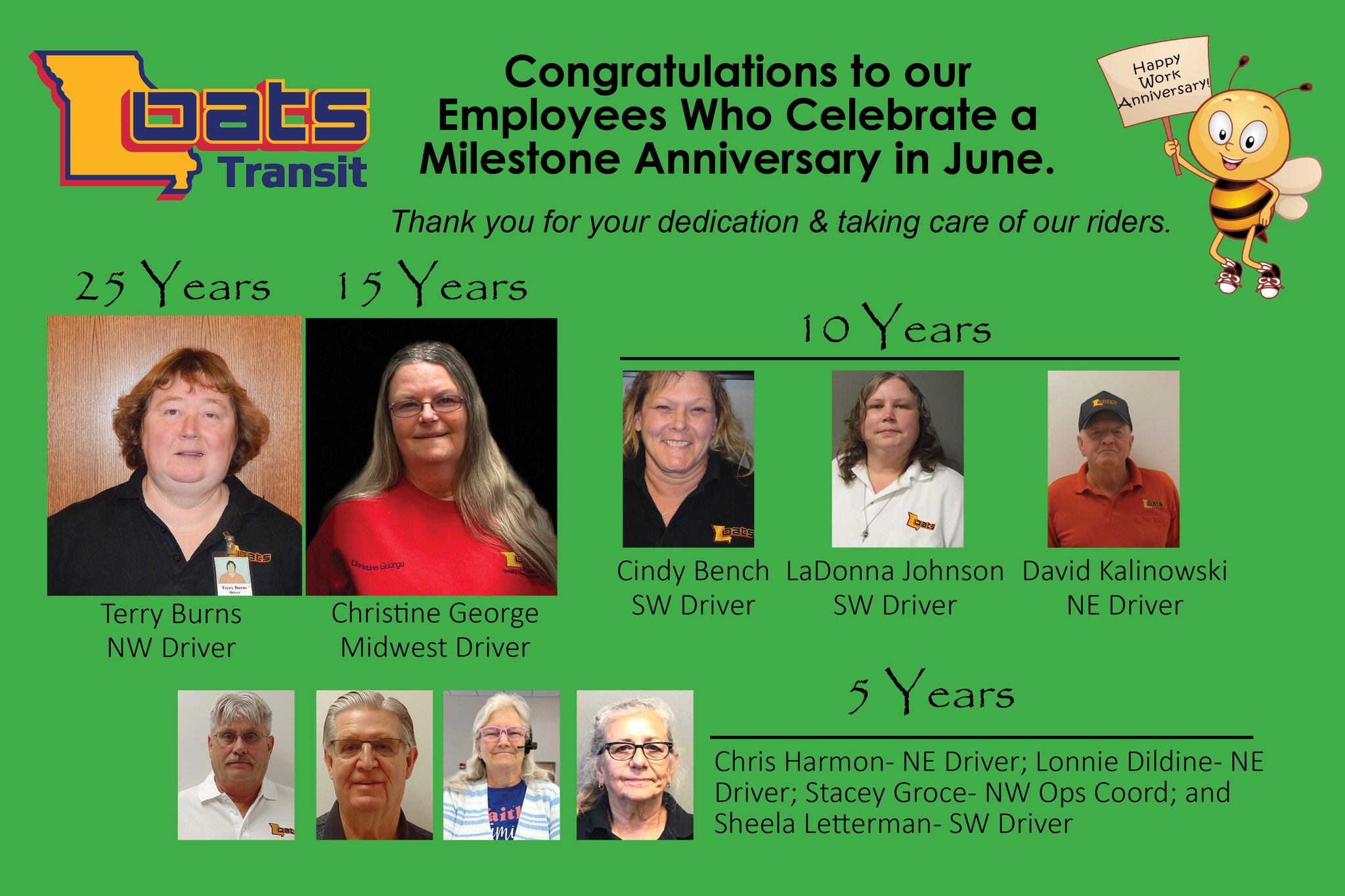 OATS - Thank you to all our employees who are celebrating a milestone ...