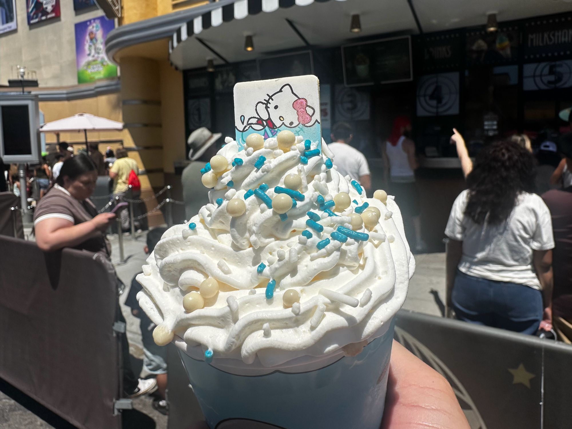 The new Hello Kitty Jaws Blueberry Cheesecake Sundae is very tasty