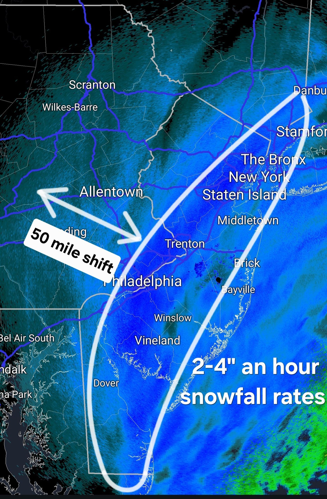 The 50 mile shift depicted on models... - Nepa Storm Chasers | Facebook