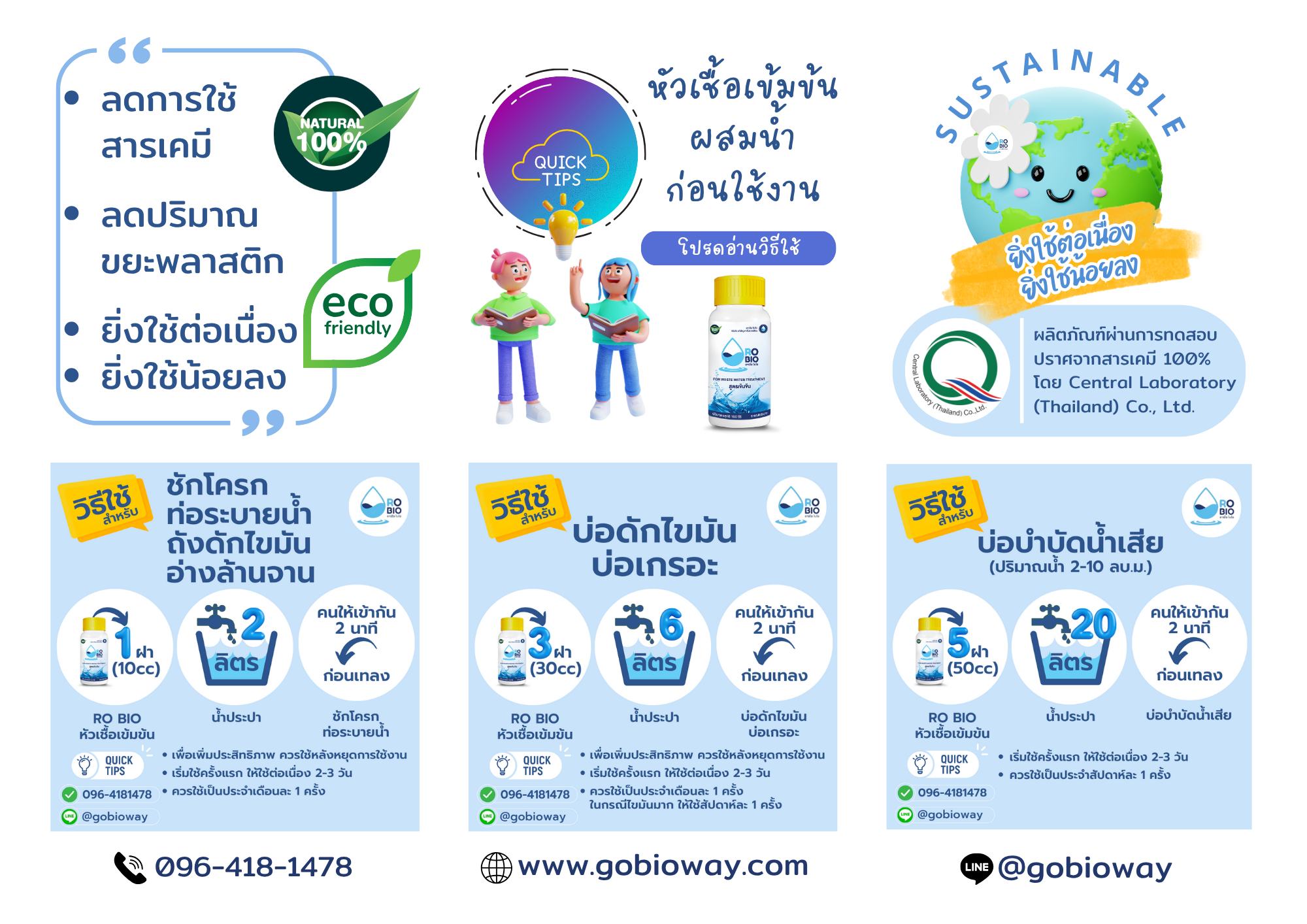 🧪 ใช้ RO BIO ยังไงให้เห็นผลดีสุด? แค่ผสมตามสูตร แล้วเทลงให้ถูกจุด ️ ...