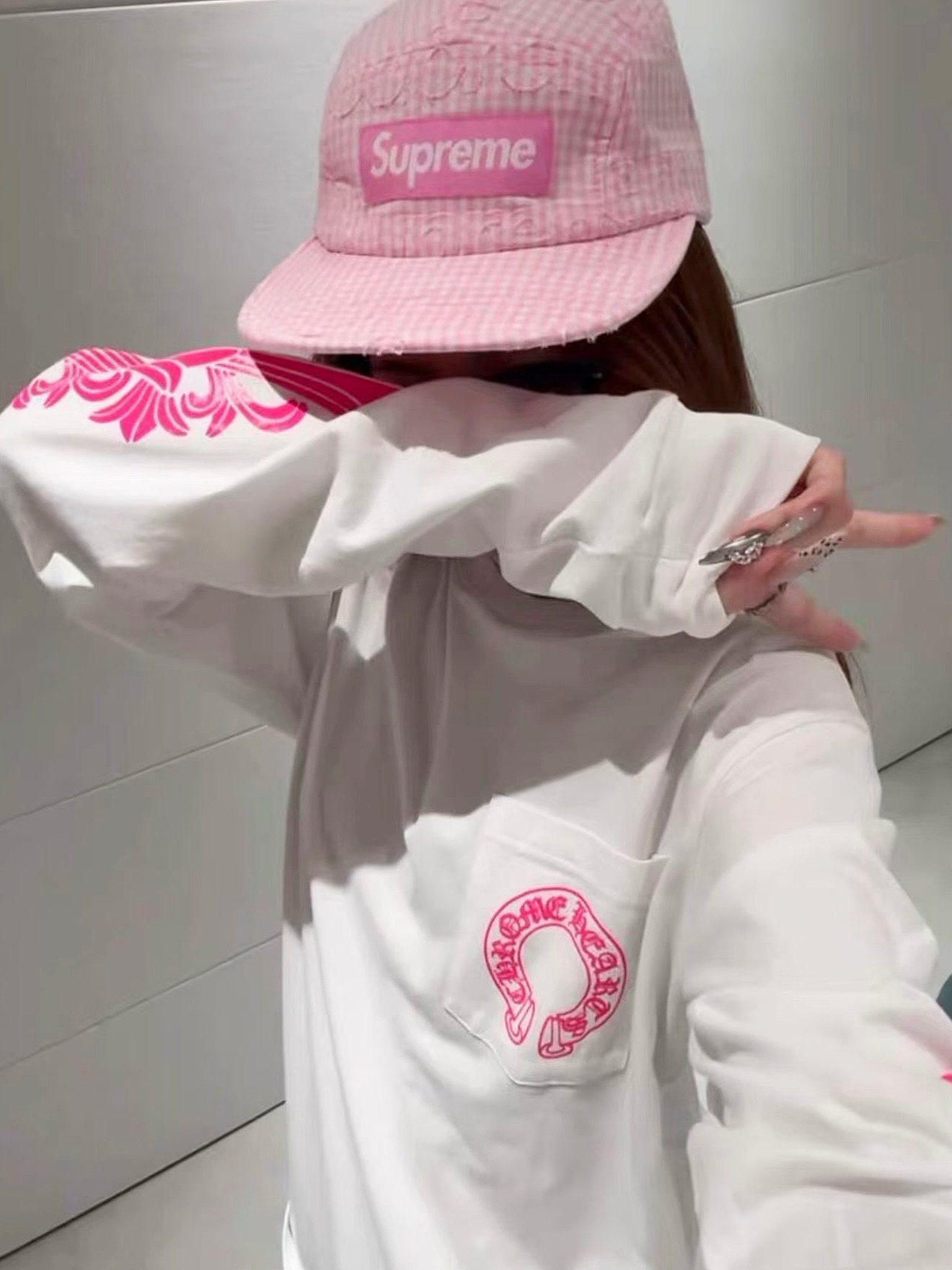 Monogram Gingham Camp Cap ピンク Buy Supreme Monogram Gingham Camp