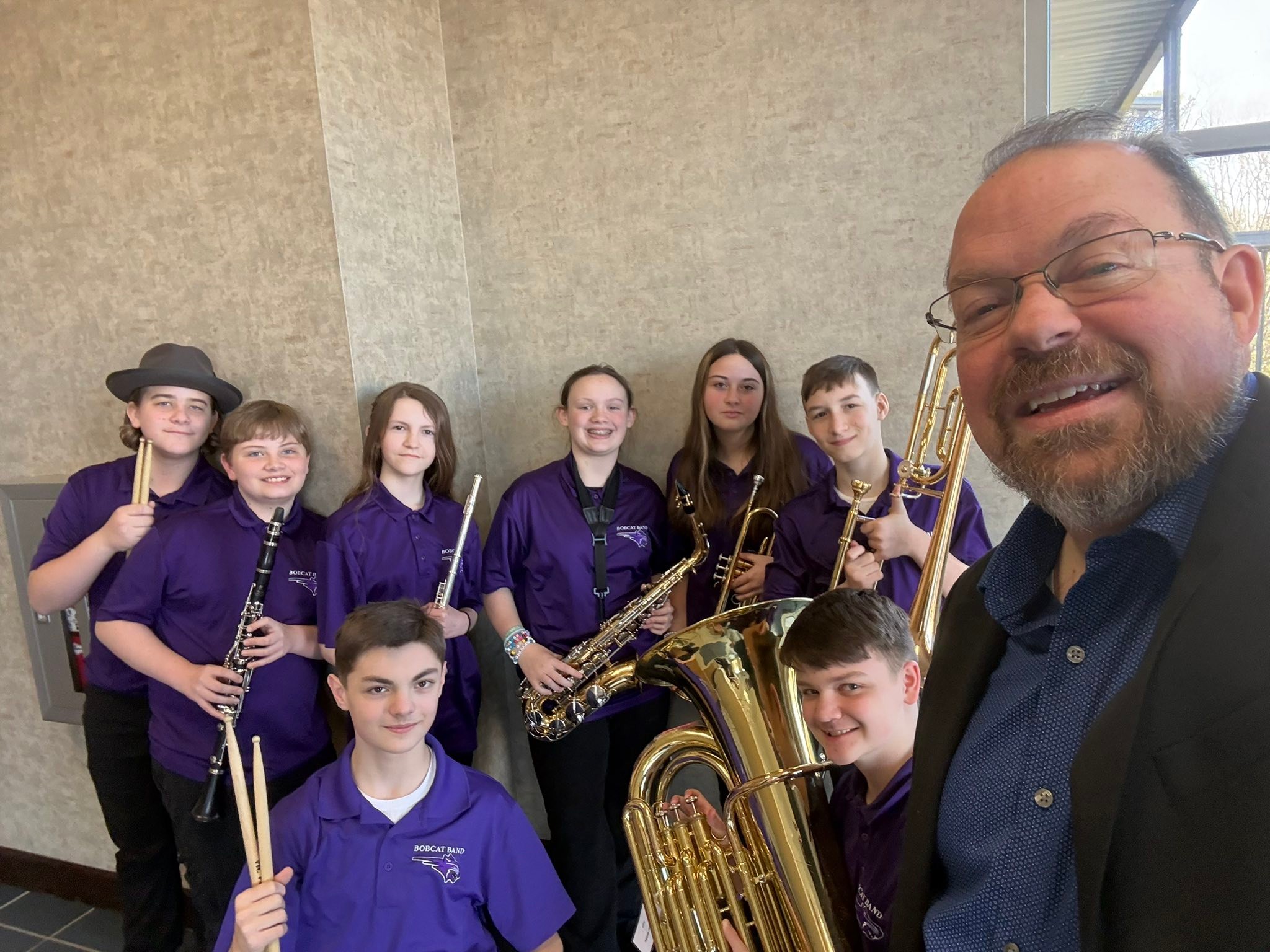 On February 6-7, eight student from the CCMS Band participated in