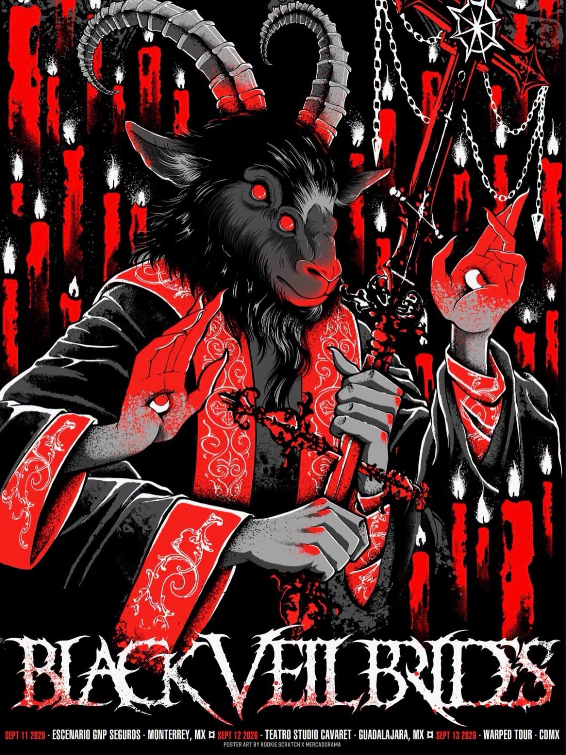 Así es el póster oficial para las tres presentaciones de Black