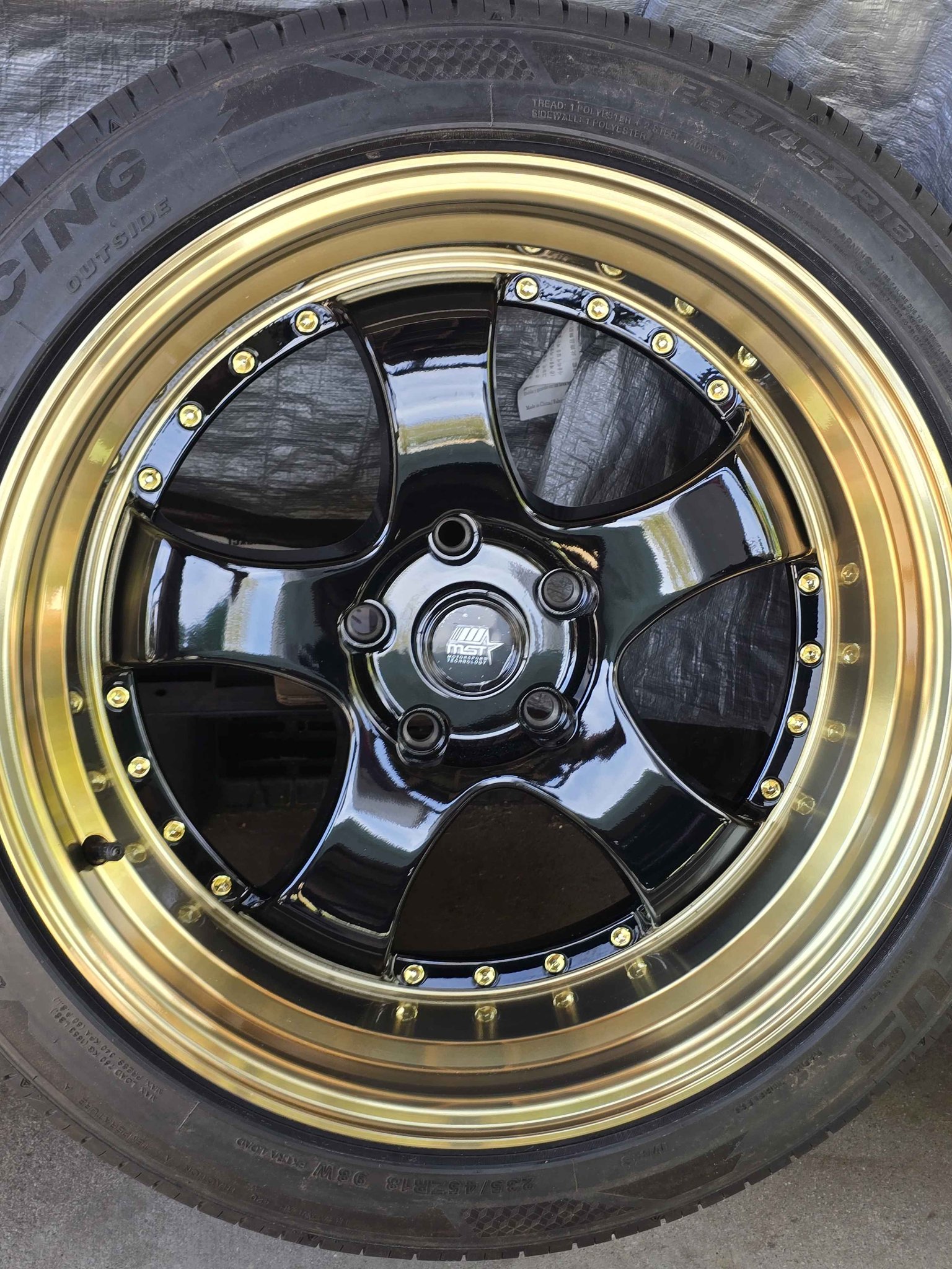 18x9.5 BRAND NEW DEEP DISH MST MT07 WHEELS/RIMS WITH NEW TIRES 235 ...