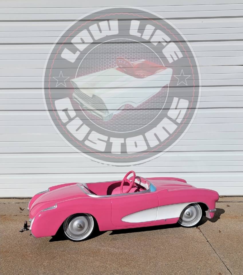 Custom Barbie Corvette stroller by Low Life Customs
