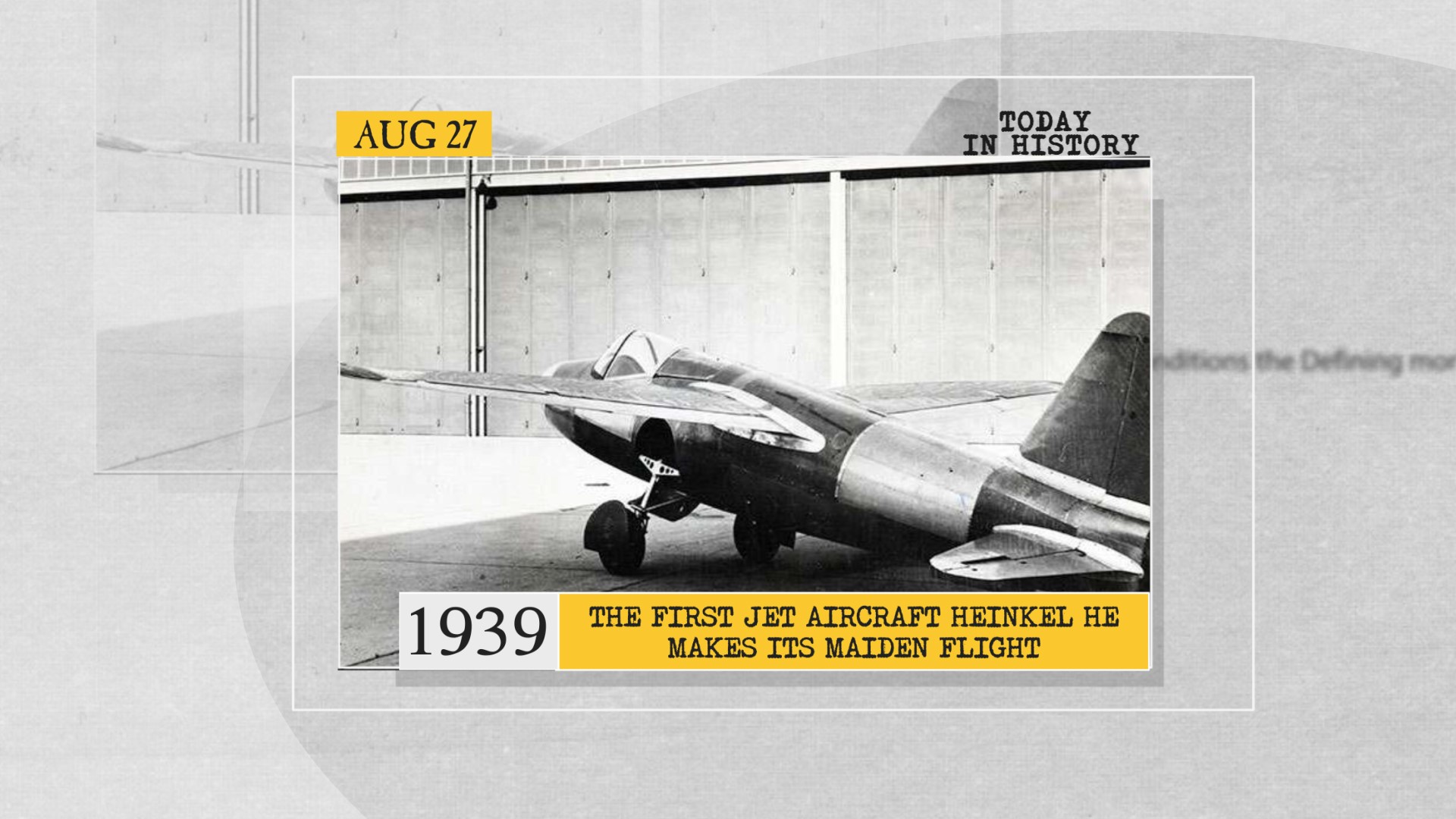 WION - #TodayInHistory | 1939- The first jet aircraft...