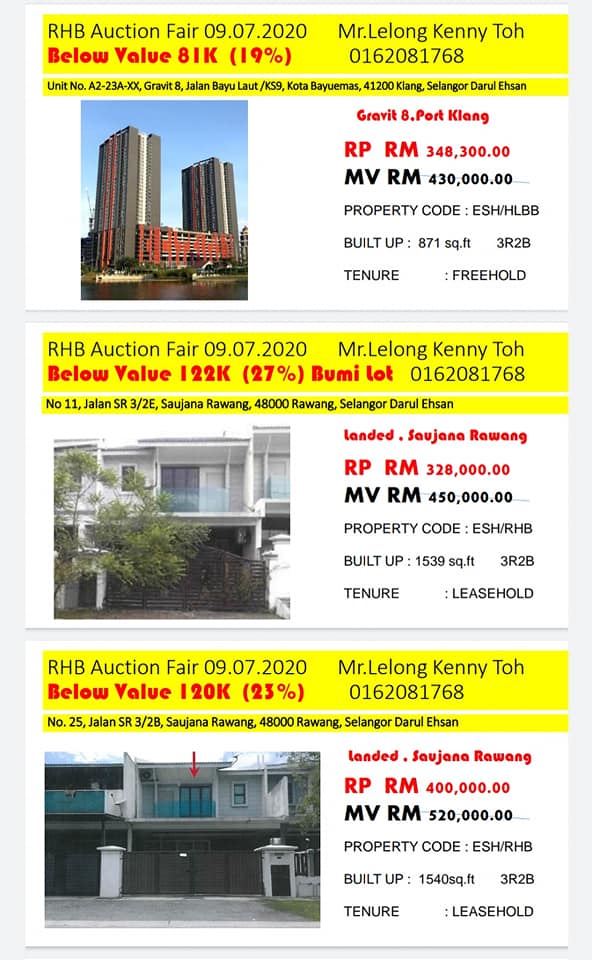 Rhb Auction Fair July Hot Unit Mr Lelong Malaysia Hot Auction Properties Facebook