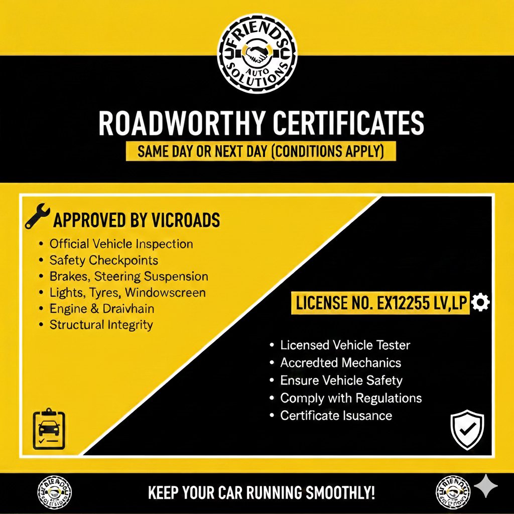 Friends - 🚗 Roadworthy Certificates (RWC) – Truganina, Hoppers Crossing ...