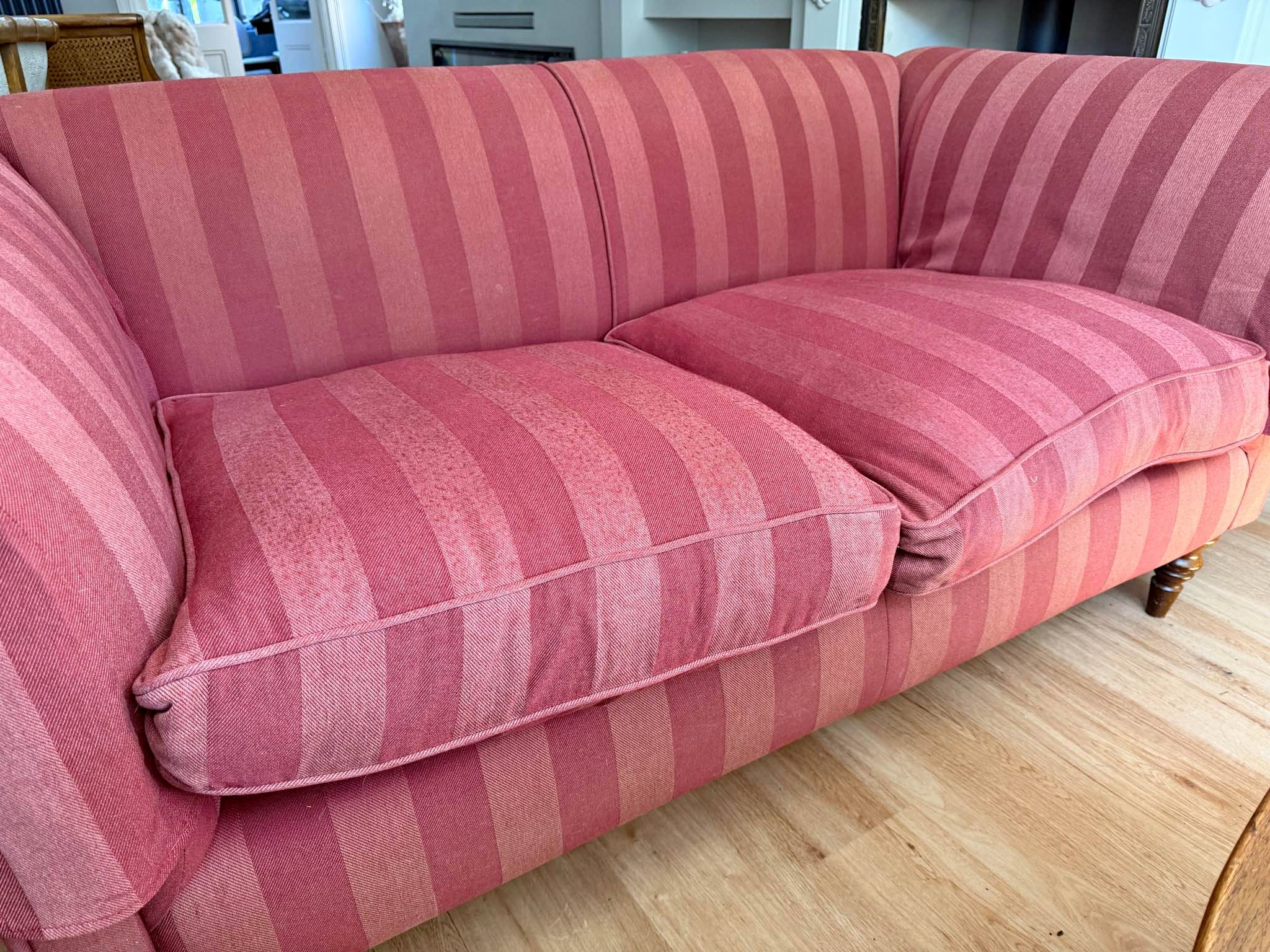 Raspberry pink/red custom covered sofa 2 seater - Sofas, Loveseats ...