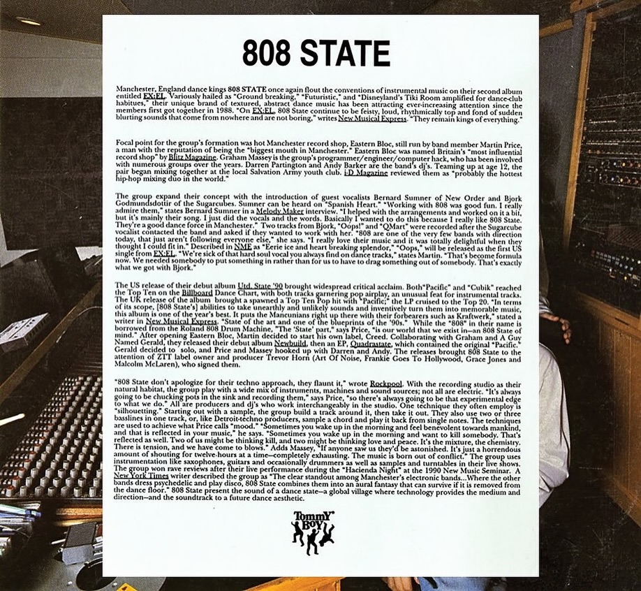 March 4, 1991: 808 State released their third studio album “ex:el