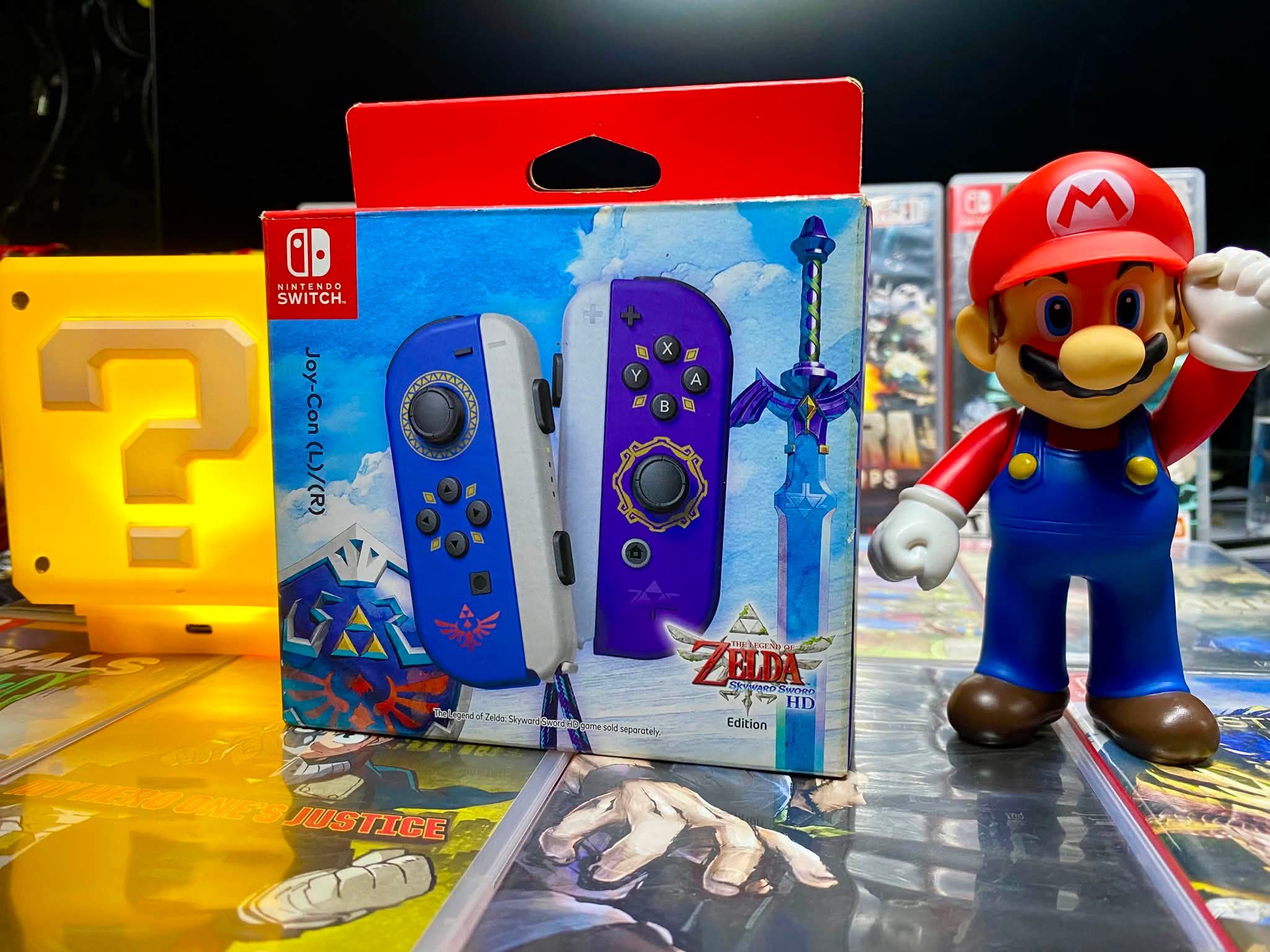 Nintendo Switch games and Skyward Sword Joy-Cons for sale