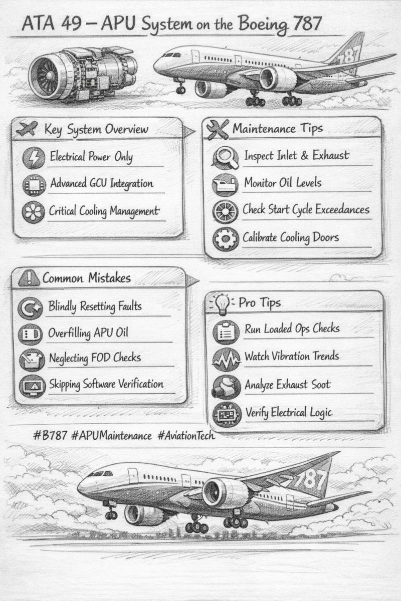 Aviation-knowledge - ️ B787 APU: The Silent Reliability Driver (ATA 49 ...