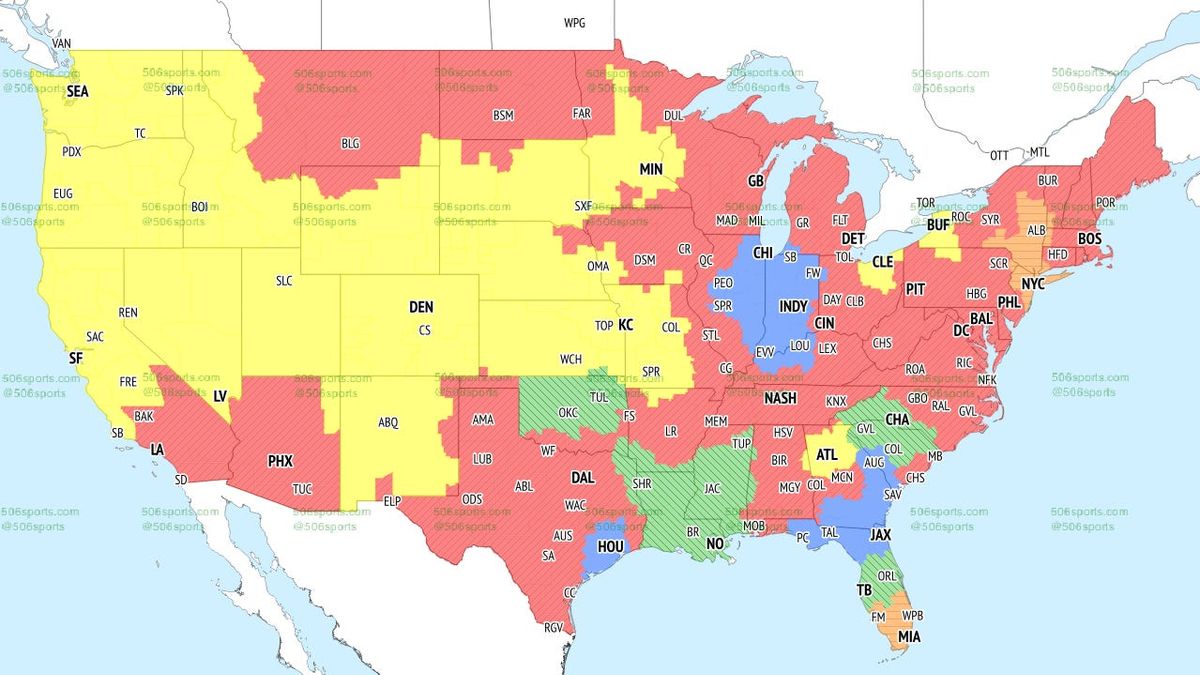 Panthers - TV broadcast maps and announcers for Week 14 of the 2025 ...