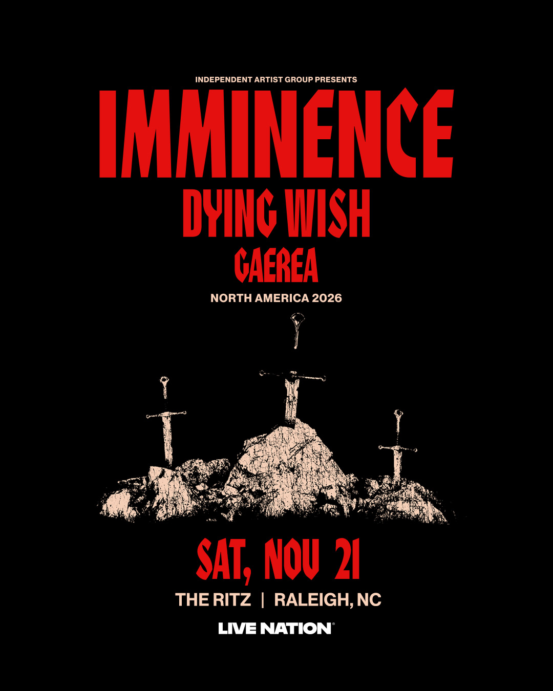 Imminence is bringing their North America 2026 tour to The Ritz