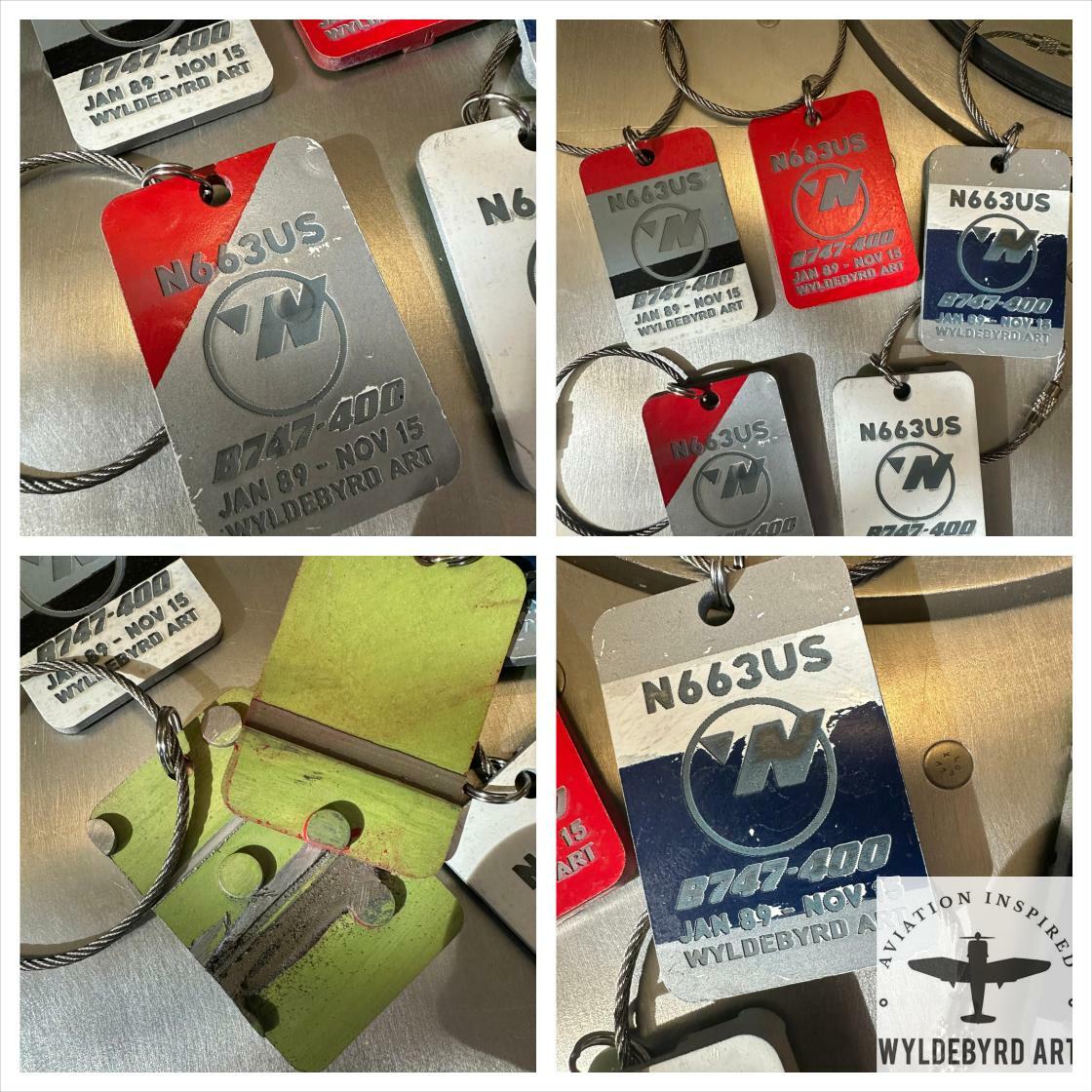 Northwest Airlines Boeing 747 keychain for sale