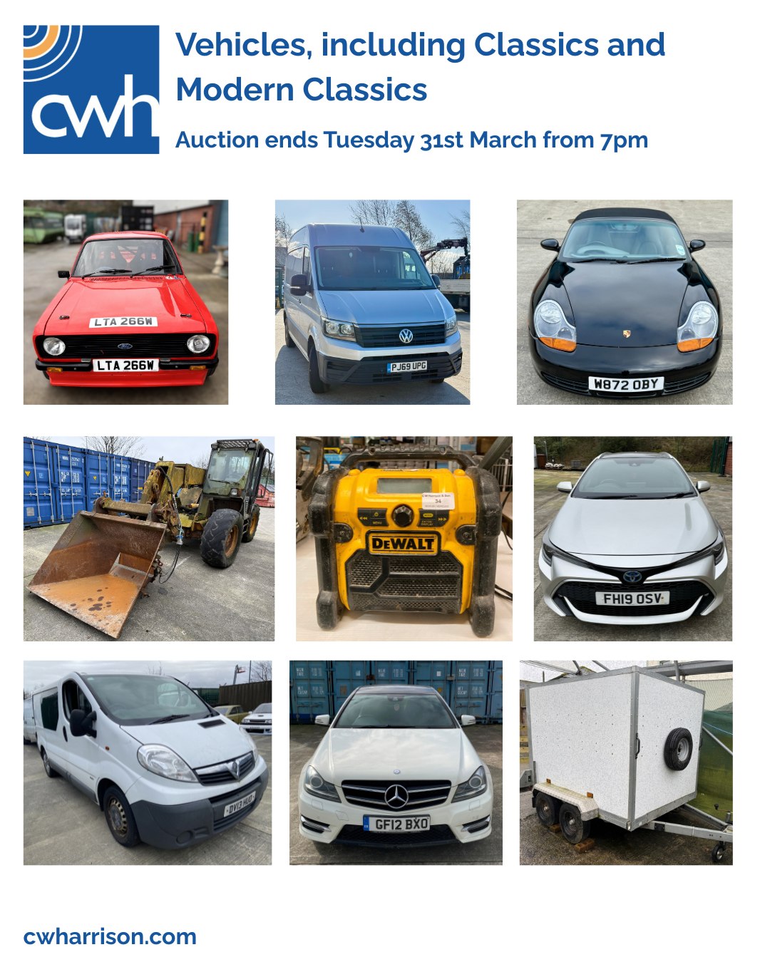 Auction ends tonight: Vehicles including Classics and Modern