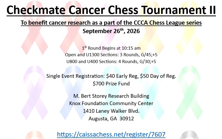 Checkmate Cancer Chess Tournament II