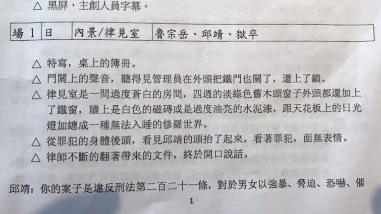 王騴之（巧巧） - 拿到新劇本 主角的名字直接叫導演的名字 魯宗岳。...