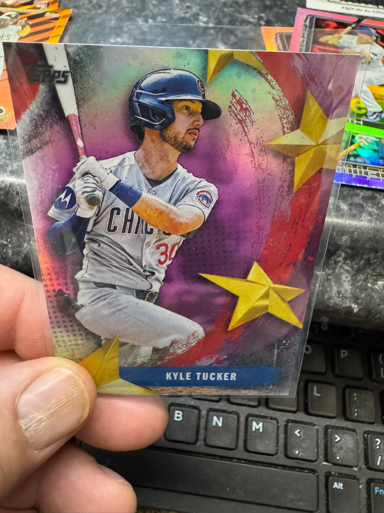What makes this Kyle Tucker Stars of MLB card unique?
