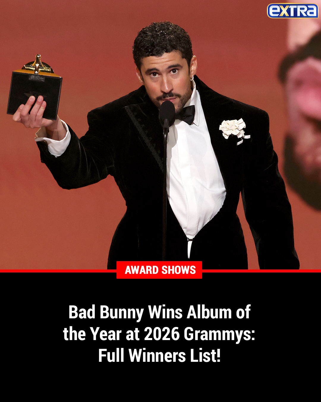 Extra - An emotional Bad Bunny takes home Album of the... | Facebook