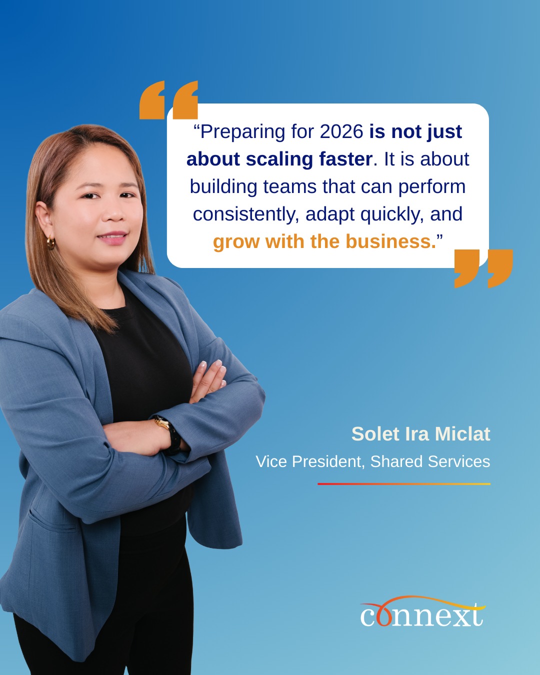 Connext - Meet Solet Ira Miclat, Vice President of Shared... | Facebook
