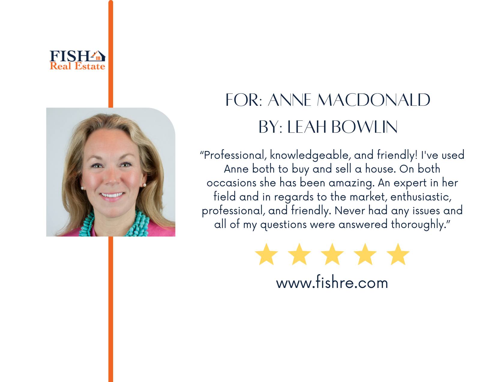 ⭐⭐⭐⭐⭐ Anne Macdonald Realtor... - Fish Real Estate | Facebook
