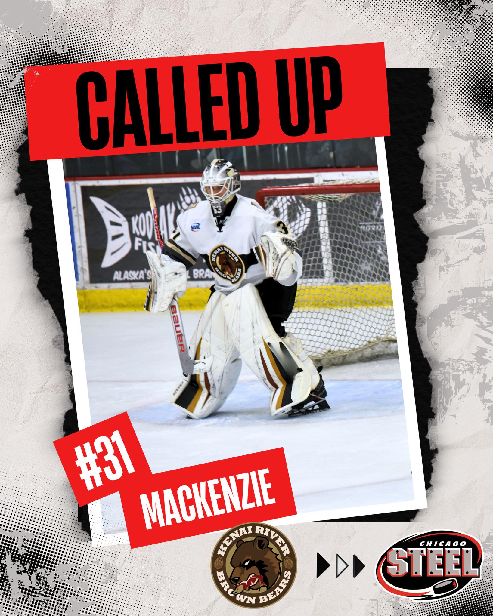 Kenai - ☎️ CALLED UP! ⬆️ Kenai River Brown Bears Goalie Connor ...