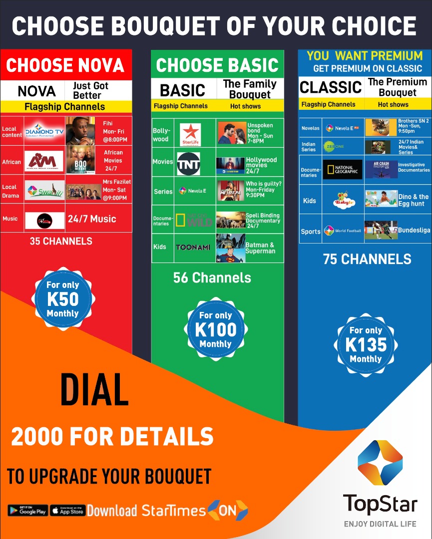 TopStar - Do You Know Your Bouquet!👌 Get Our DTT (Antenna)... | Facebook