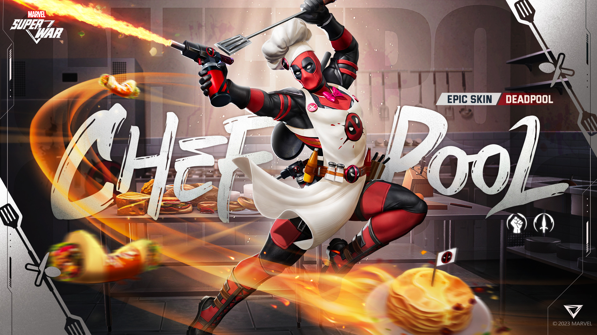 MARVEL - Deadpool turns into a professional chef, serving his guests ...