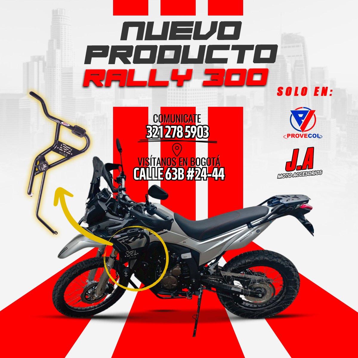 Provecol - 🔥 DEFENSA AKT RALLY 300 Protege tu moto como se debe ...