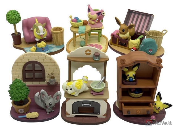 New Pokemon Re-Ment Relaxing Home series desktop figures now