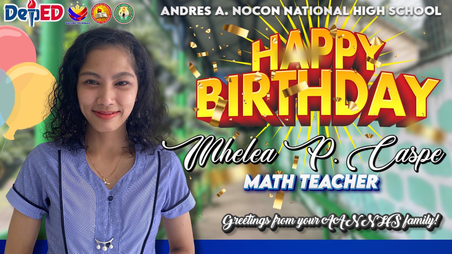 OFFICIAL STATEMENT Andres Nocon National High School, with profound ...